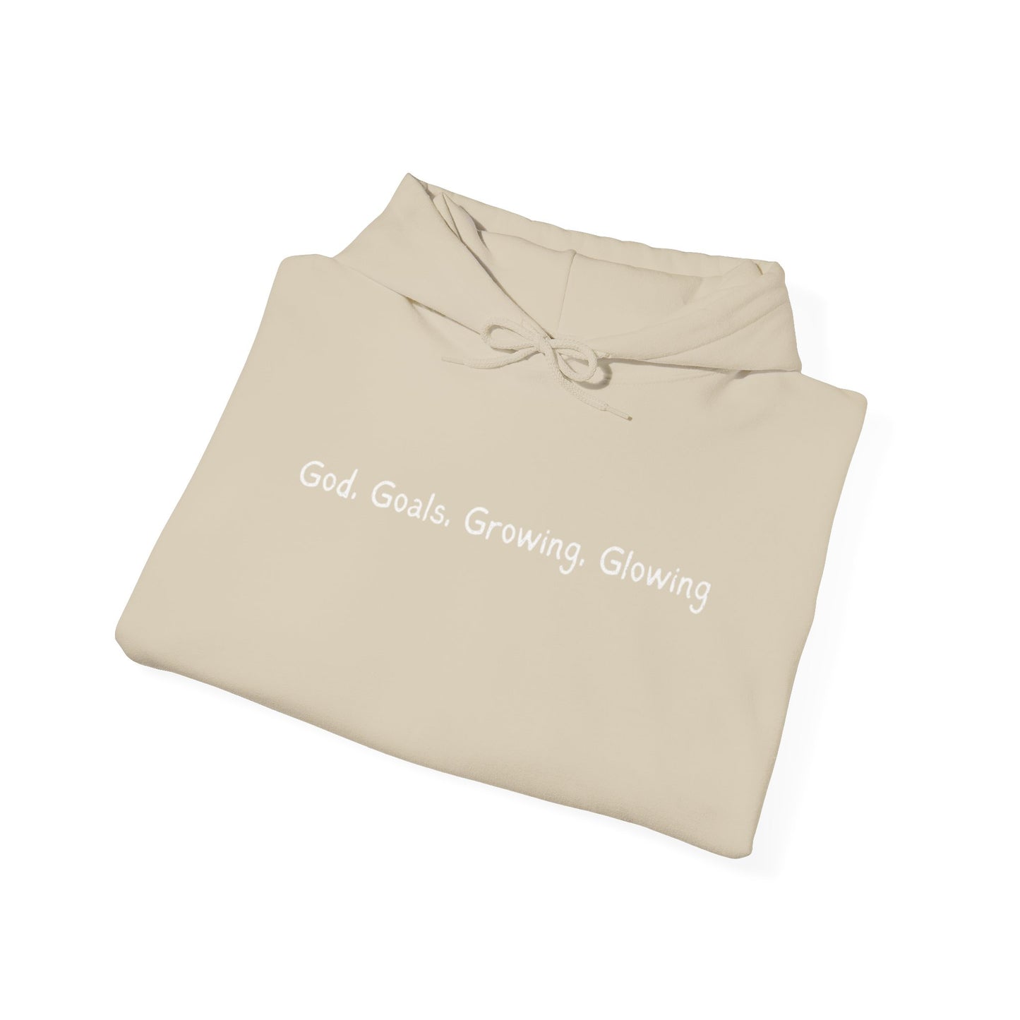 God, Goals, Growing, Glowing Unisex Heavy Blend™ Hooded Sweatshirt