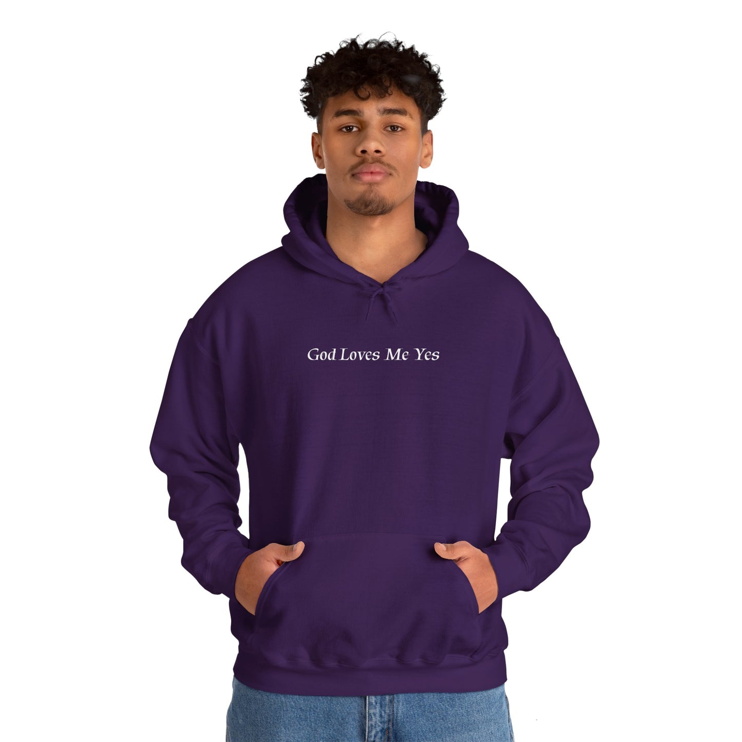 God Loves Me Yes Unisex Heavy Blend™ Hooded Sweatshirt