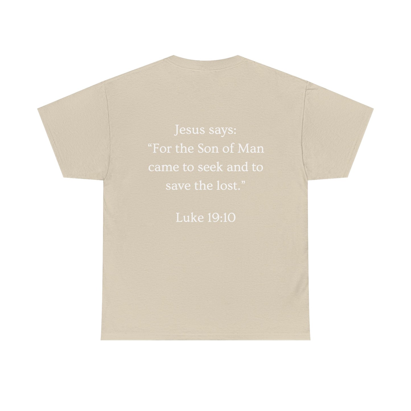 FOUND. Christian T-Shirt — Luke 19:10 Scripture Tee