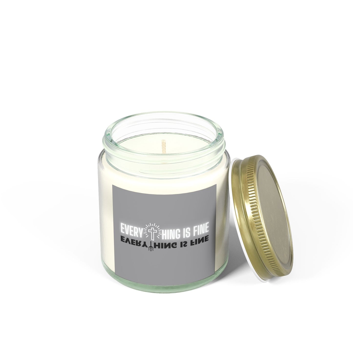 Everything Is Fine Scented Candles, Coconut Apricot Wax (4oz, 9oz)