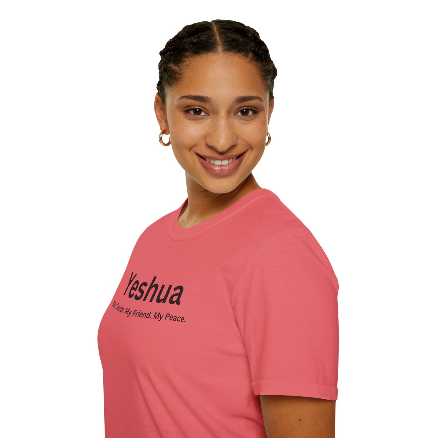 'Yeshua: My Savior. My Friend. My Peace.  Inspirational Unisex Softstyle T-Shirt